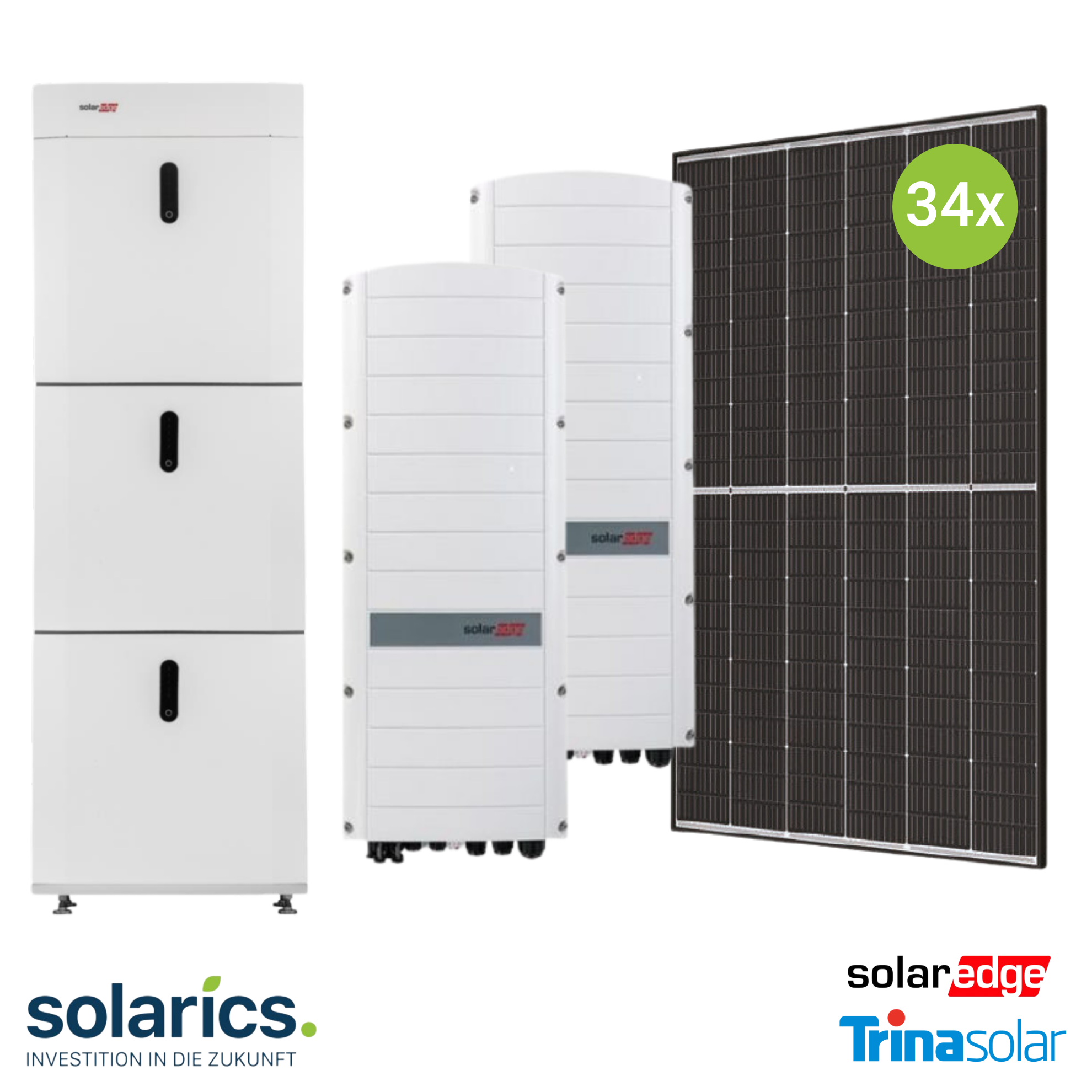 15kWp SolarEdge SolarKomplettpaket mit Speicher Jetzt online