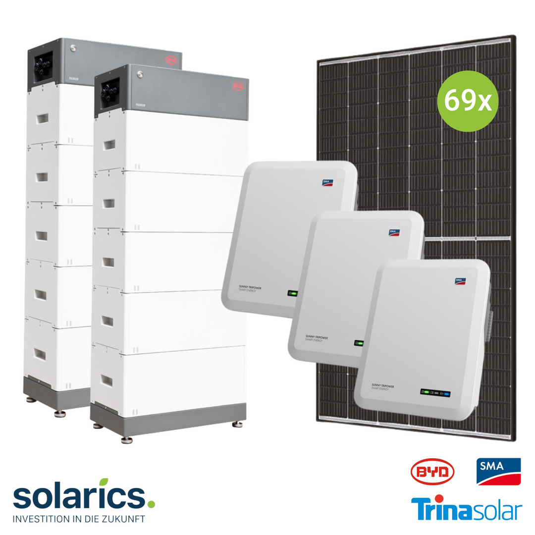 30kWp SMA Solar-Komplettpaket mit Speicher