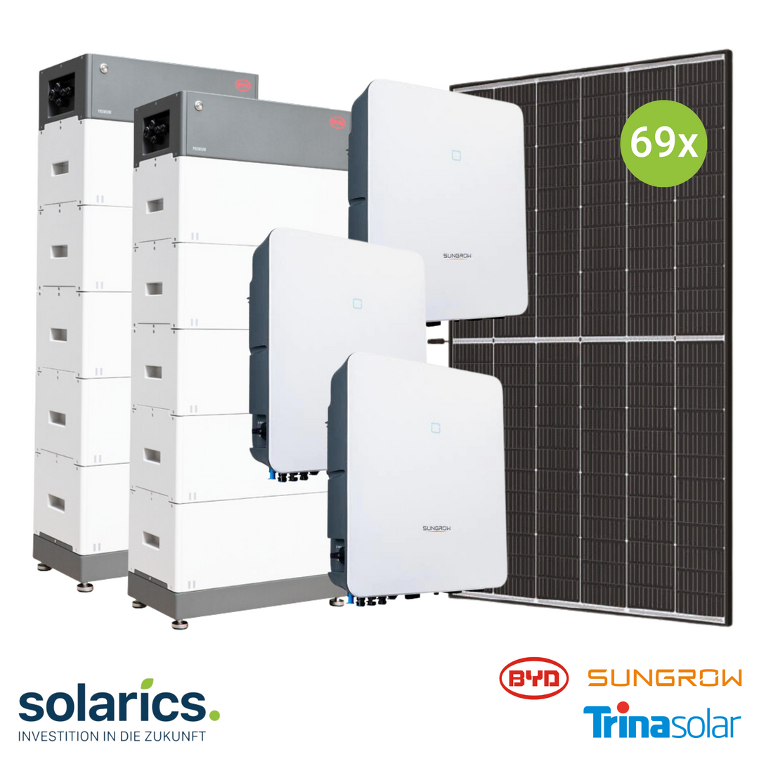 30kWp SUNGROW Solar-Komplettpaket mit Speicher