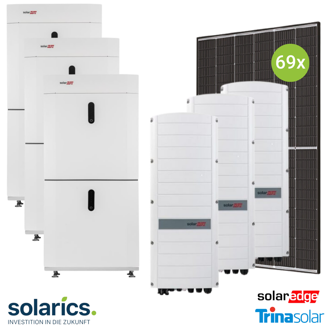 30kWp SolarEdge Solar-Komplettpaket mit Speicher