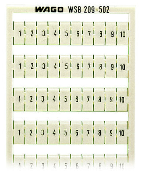 WAGO WSB Schnellbeschriftung 209-502 Aufdruck 1-10 -Art. 209-502