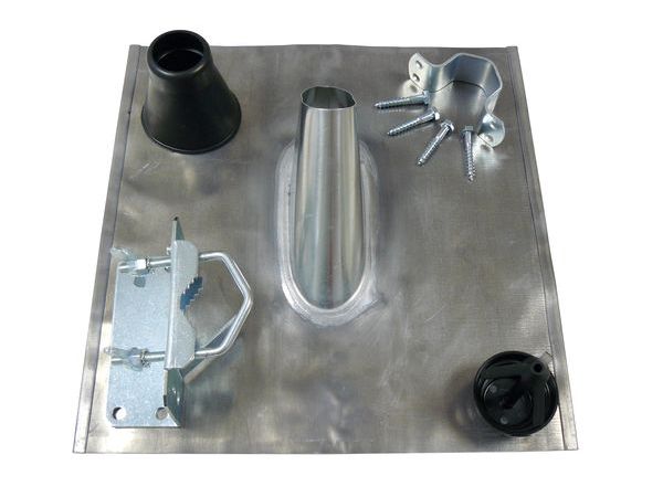 TELEVES Deutschland Mastzubehör-Set MAZ50 50mm Mastkappe Mastfuss-Ziegel -Art. X2202