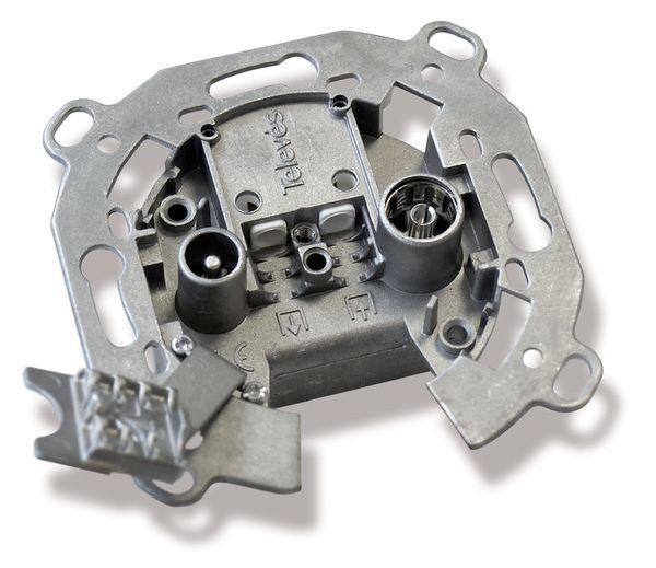 TELEVES Deutschland Durchgangsdose ABAKUS UD2410ST 2 fach 5-2400MHz -Art. 522801