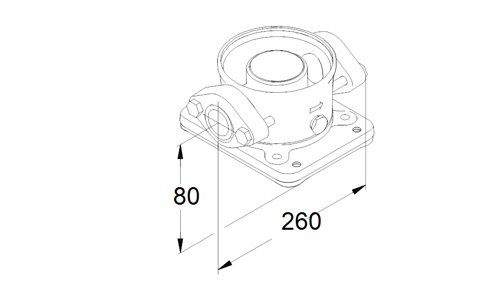 GRUNDFOS Ovalflansch für FlexiClamp-Fußstück Art. 96498836