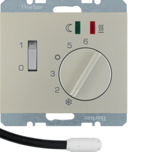 Berker Fussbodentemperaturregler 20347104 edelstahl lackiert