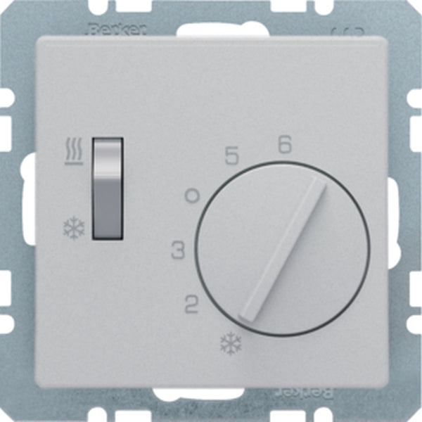 Berker Temperaturregler 20296084 Heizen/Kühlen Alu samt lackiert