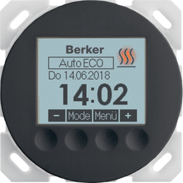 Berker Temperaturregler 20462045 R.x Serie 1930 schwarz glänzend