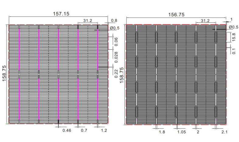 HD Solar Power LTD - Zellen - Bifacial P-Type Perc G1 Monocrystalline silicon... 5,59 - Art. 28596