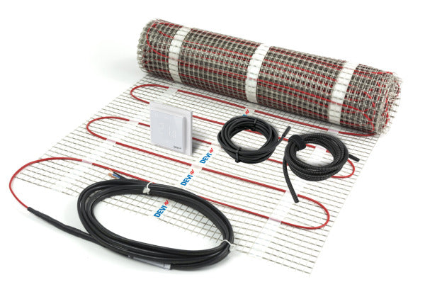 The Imi HoWaTech Warmwasser Fußbodenheizung Set 2,5m² - Dünnbett Doppelrohr 80W/m² 2,5m² Heizmatte