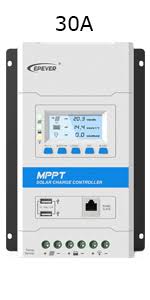EP SOLAR TRIRON 3210N-1RM – MPPT-LADEREGLER 30A 12/24V MIT DS1-LCD-DISPLAY UND RCM-SCHNITTSTELLE -Art. TRIRON3210N-1RM