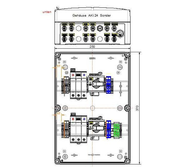 ENWITEC Trennstellen und Anschlusskästen GAK TYPE S-1000-2X3S(X2)XX-X-BC-PC-1.0