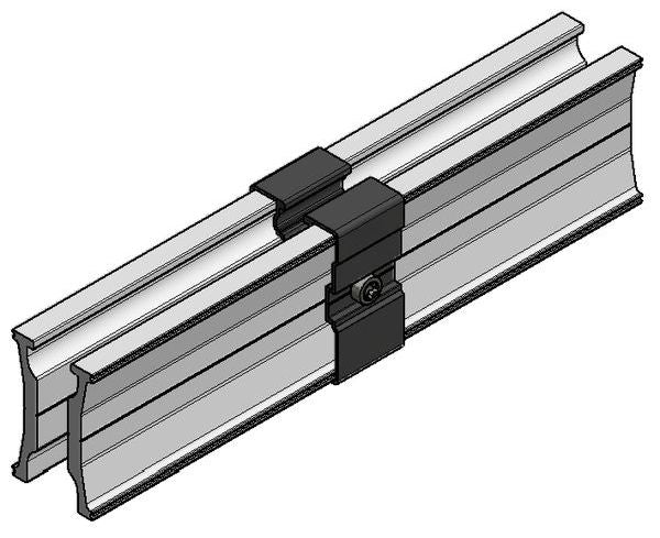 SL Rack Modultragprofil-Verbinder Innenverbinder m. Träger RAIL 60 schw.