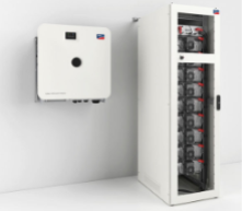 SMA Solarspeicher Commercial Storage Solution 400 448 kWh; energy storage system with inverter and battery rack.