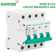 SUNTREE SCB8ZY-80-63 - AC 400 V 63 A 4P magnetothermischer Leistungsschalter -Art. SCB8ZY-80-63
