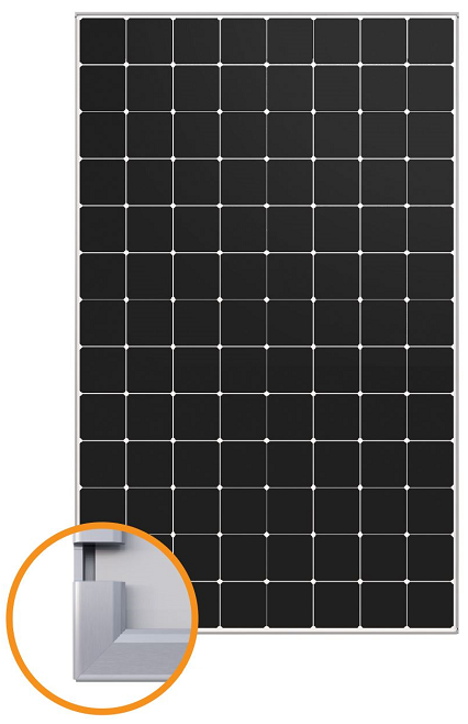 SunPower Solarmodul MAXEON SPR-MAX3-400-COM Mono IBC / ABC 400W Silberner Rahmen