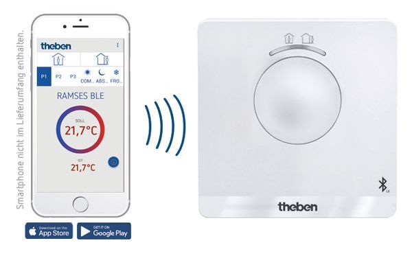 Theben Digital-Uhrenthermostat RAMSES 812 BLE 230V Wochenprogramm