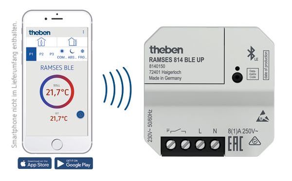 Theben Digital-Uhrenthermostat RAMSES 814 BLE UP