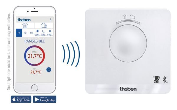 Theben OpenTherm-Digital-Uhrenthermostat RAMSES 850 BLE OT Wochenprogramm