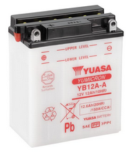 Yuasa Motorrad Batterie YB12AADC – 12V 12Ah – Zuverlässige Blei-Säure-Starterbatterie für Motorräder