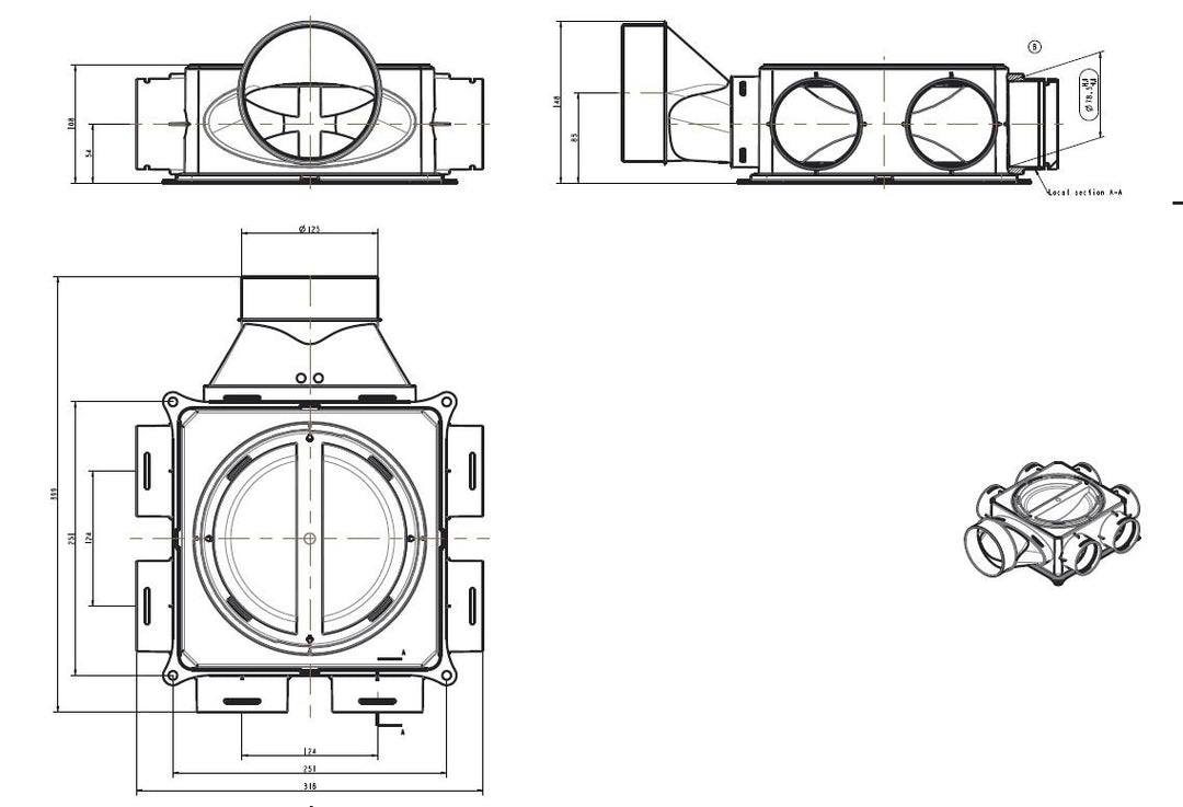 Wolf CWL Luftverteiler mini 6-75 -Art.2577836