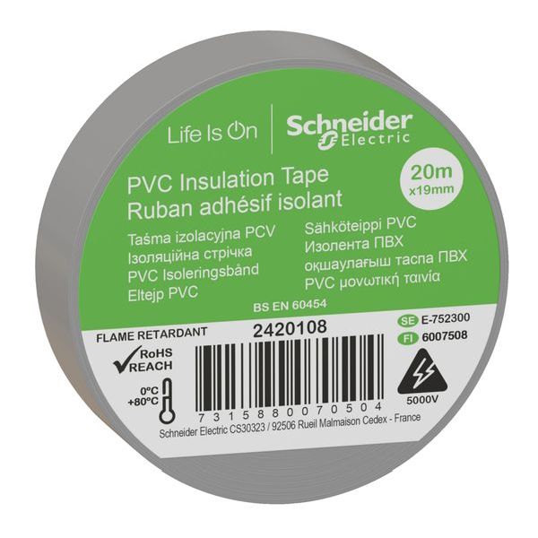 SCHNEIDER ELECTRIC PVC Isolierband 19mm X 20m grau VE=8 -Art.2420108