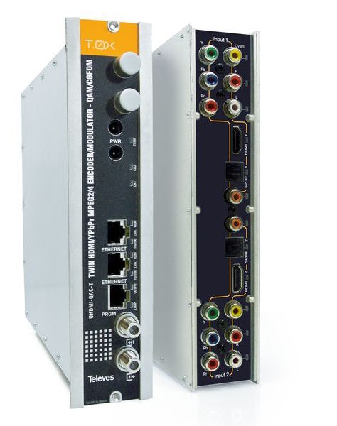 TELEVES Deutschland T-0X TWIN Modulator UHDMI-QAC-T 2 x HDMI in QAM oder COFDM -Art. 563832