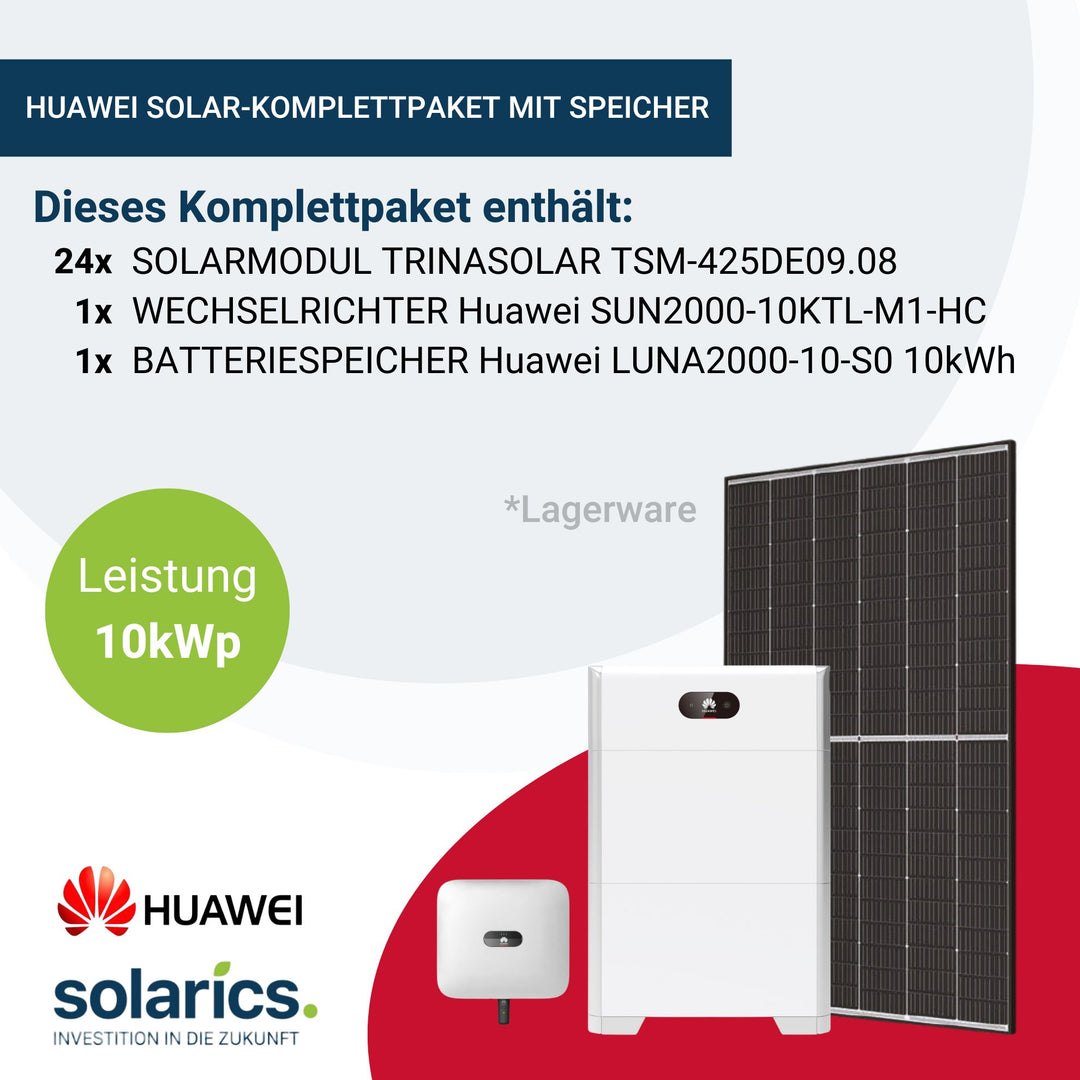 Huawei Solar-Komplettpaket 10kWp mit Speicher