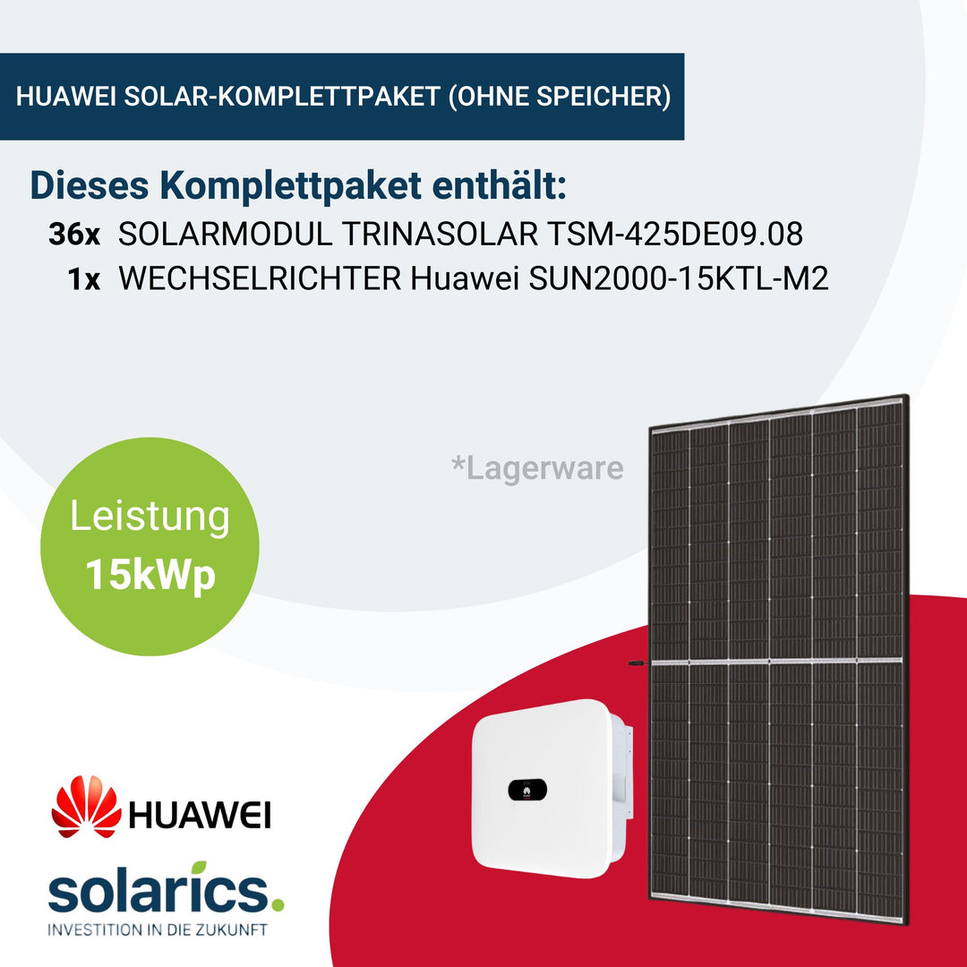 Huawei Solar-Komplettpaket 15kWp (ohne Speicher)