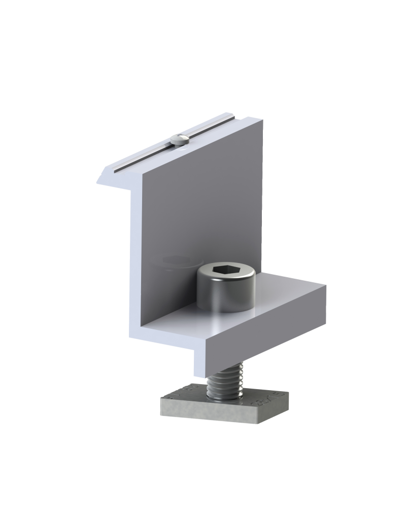 ALUMERO Endklemme 35 mit Stiften + Schraube M8x30