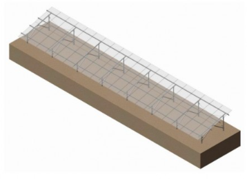 Clenergy STECO Bausatz mit 6 Paneelen und Betonsockel