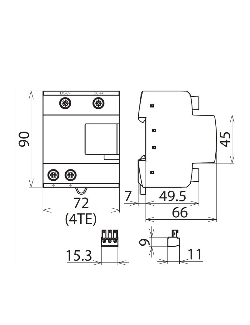 DEHN Überspannungsschutzgerät DC 1200 V FM Typ 1+2