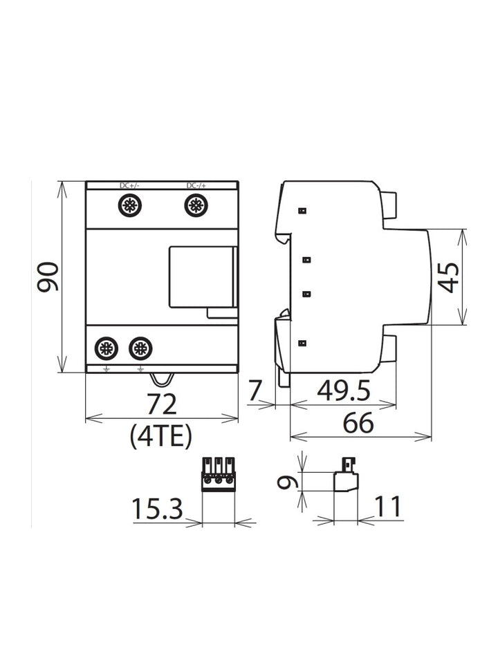 DEHN Überspannungsschutzgerät DC 1200 V FM Typ 1+2