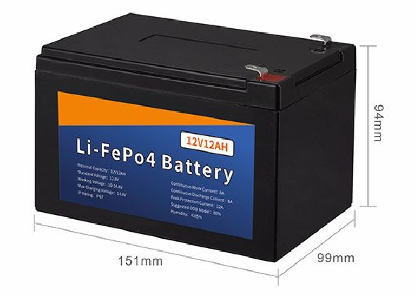 E-AblePower 12V12Ah Lithium-Batterie LiFePo4 0.15 kWh