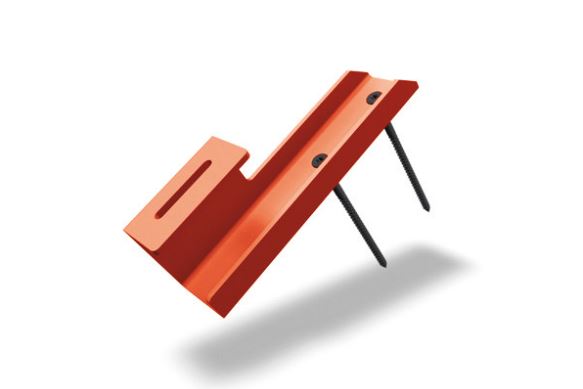 PREFA Solarhalter mit Abdeckkappe Ziegelrot