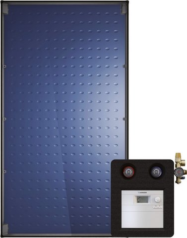 Junkers Solar-Systempaket JUPA FKT89 4 FKT-2S, AGS10 TDS100-2, Aufdach