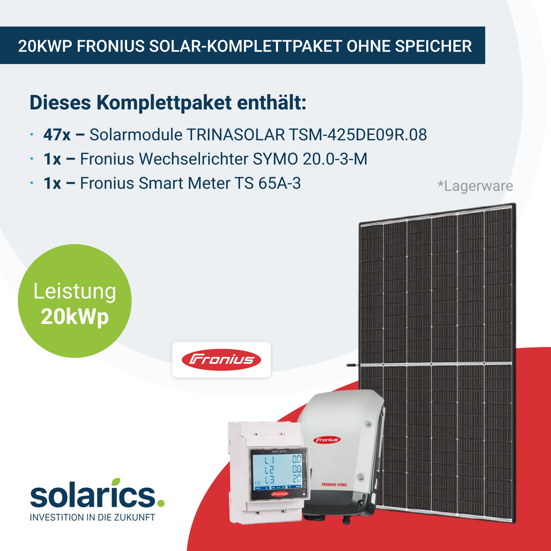 20kWp FRONIUS Solar-Komplettpaket (ohne Speicher)