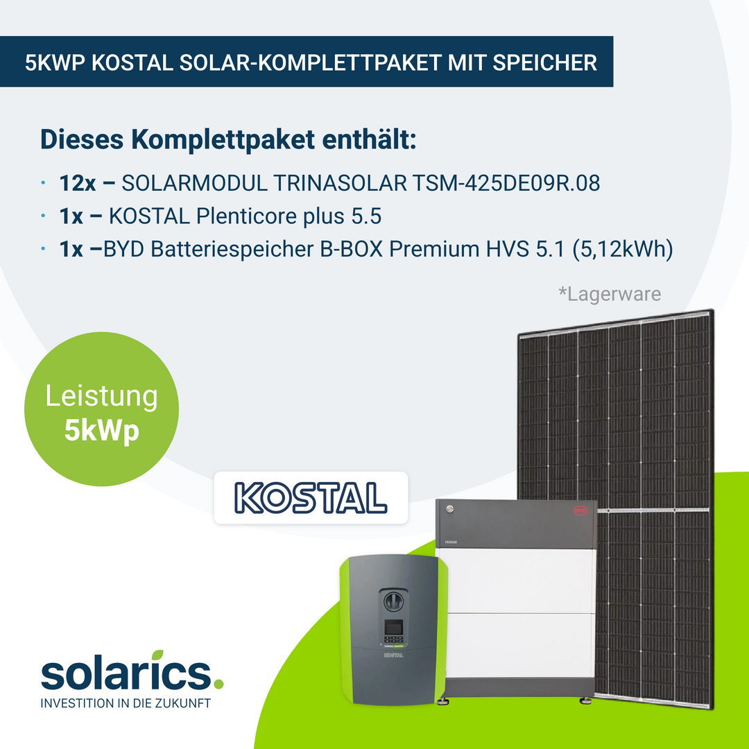5kWp Kostal Solar-Komplettpaket mit Speicher