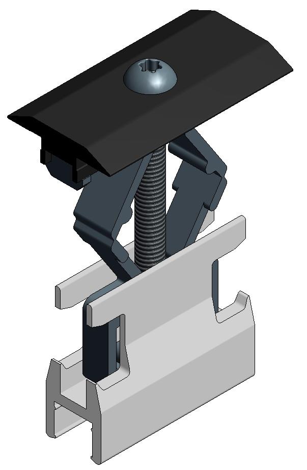 Van der ValkPitched schwarze universelle Mittelklemme (721550ZW)