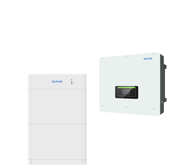 SOFAR HV-Speichersystem, 9,5 kWh nutzbar, 3-phasig, BTS E10-DS5 + HYD 8KTL-3PH Hybrid