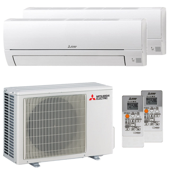 Mitsubishi Electric MSZ-HR 9000+9000 BTU – Multisplit-Klimagerät (2 Innengeräte), 4/4,3 kW, R32, A++/A+