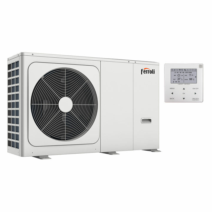 Ferroli Omnia M 3.2 – Luft-Wasser-Wärmepumpe (Monoblock), 8,4 kW, R32, A++, Wechselstrom