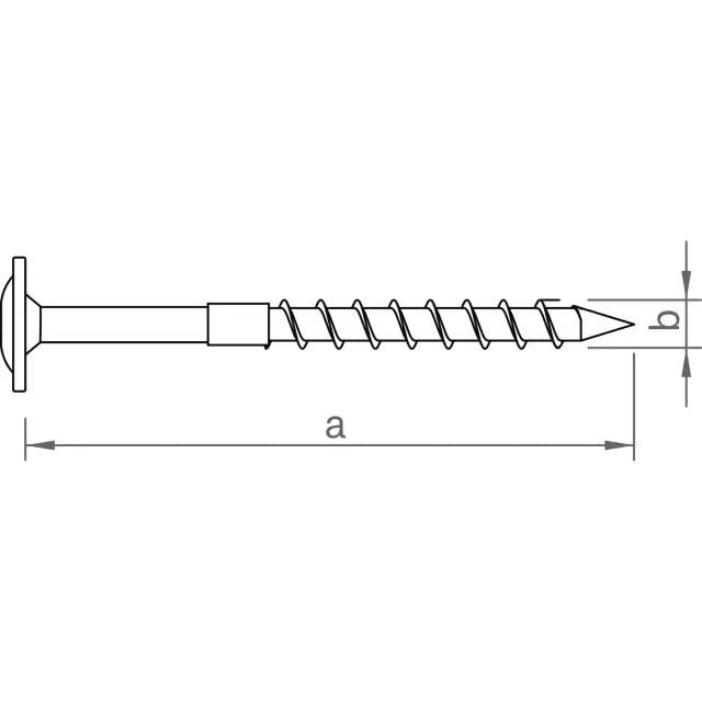 novotegra Befestigungsschraube Dachhaken 8x140