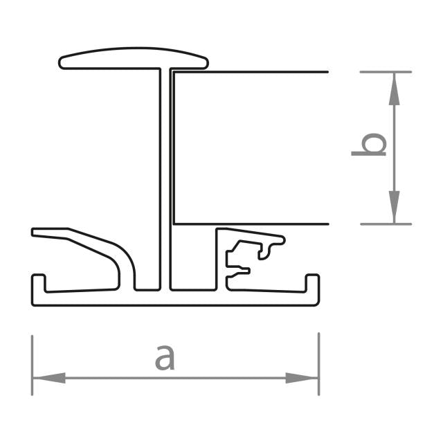 novotegra Einlegeschiene 40 5,40m sw