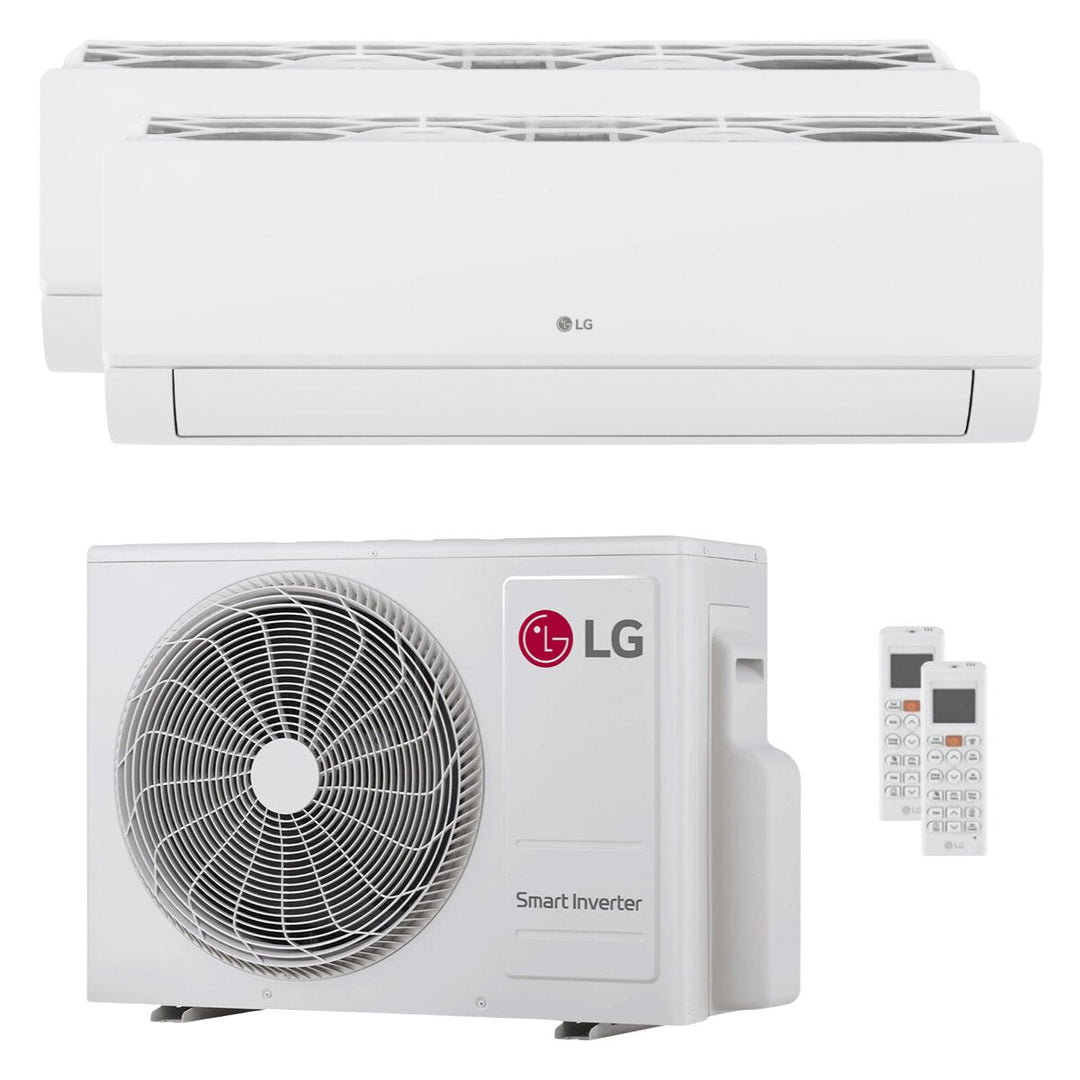LG DUALCOOL Libero Smart 12000+18000 BTU – Multisplit-Klimagerät (2 Innengeräte), 5,28/6,33 kW, R32, A+++/A++, WLAN