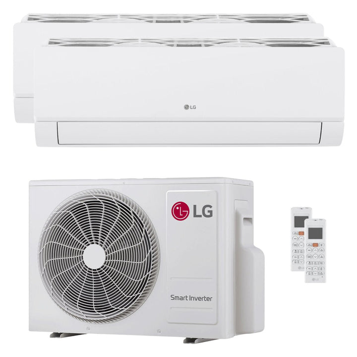 LG DUALCOOL Libero Smart 12000+18000 BTU – Multisplit-Klimagerät (2 Innengeräte), 5,28/6,33 kW, R32, A+++/A++, WLAN