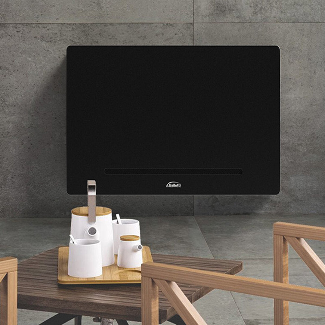 Galletti ART-U Metallic Skin Black 10 – Gebläsekonvektor (Bodengerät), 1,4/1,08 kW, Inverter