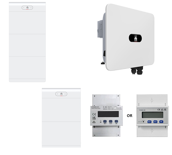 HUAWEI HV-Speichersystem, 34,5 kWh nutzbar, 3-phasig, LUNA2000-14+21-S1 + SUN2000-20K-MB0