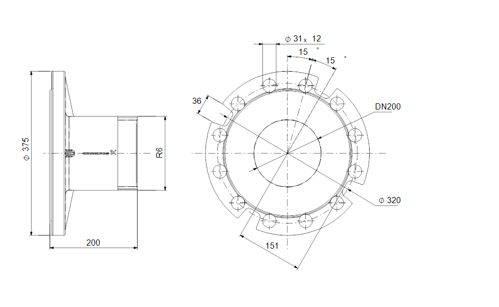 GRUNDFOS Adapter 6"R - PN 40 Art. 170162