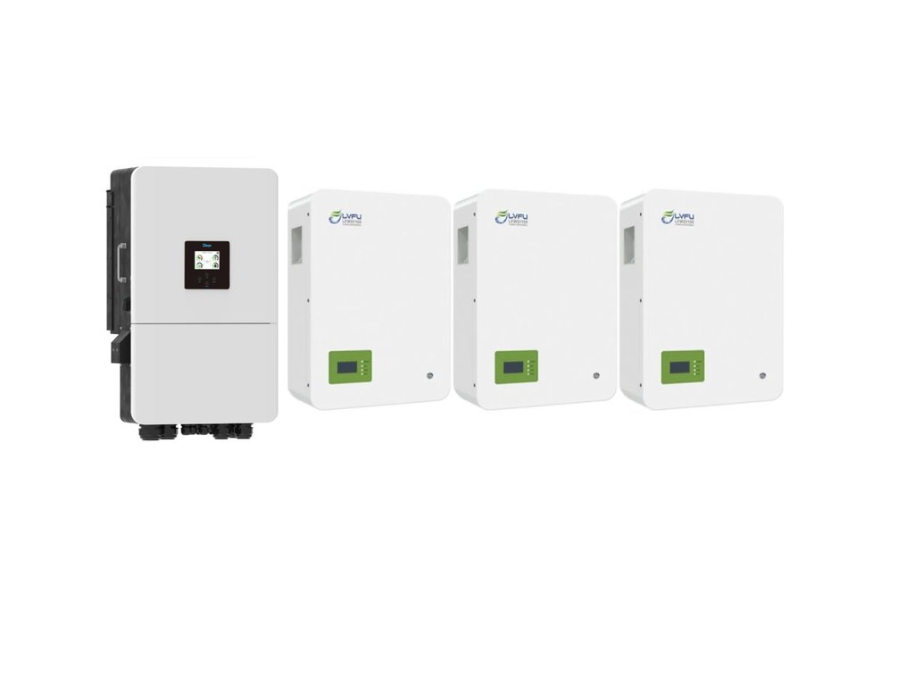 Deye Speicherset SUN-15K-SG05LP3-EU + 3× LVFU LFW51100 (15 kW / 15,36 kWh)