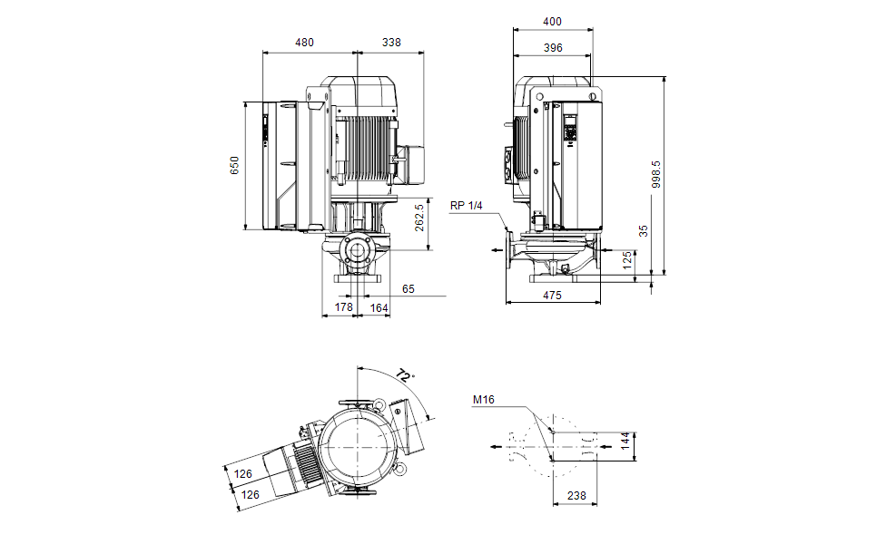 GRUNDFOS Einstufige Inlinepumpe TPE 65-930/2 SC-A-F-A-BQQE-RW1 Art. 99474584